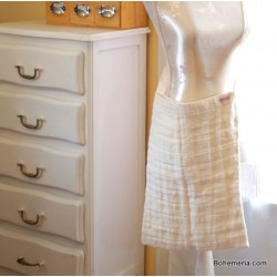 Sac en tissu écologique plissé couleur ivoire