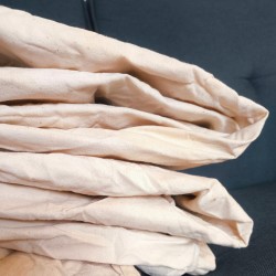 Drap en métis de lin écru 206 x 277 cm tout simple