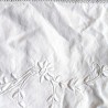 Drap blanc en métis 225 x 308 cm Broderie