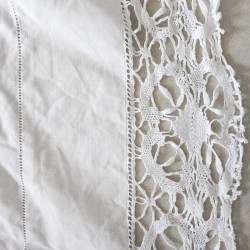 Drap blanc en métis 225 x...