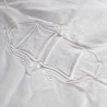 Drap blanc en métis 215 x 270 cm Brodé O et O et jour échelle