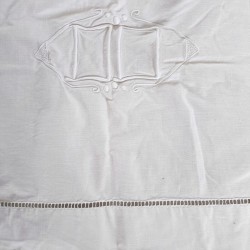 Drap blanc en métis 215 x 270 cm