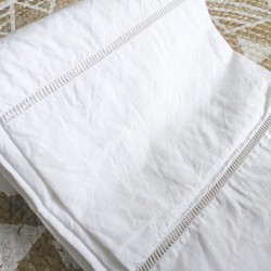Drap blanc en métis de lin
