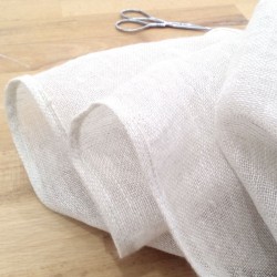 Voile de lin écru pur lin