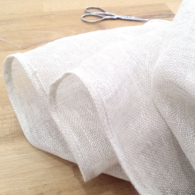 Voile de lin écru pur lin