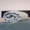 Drap-housse pur lin lave Vert de gris