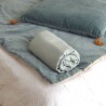 Drap-housse pur lin lave Vert pale