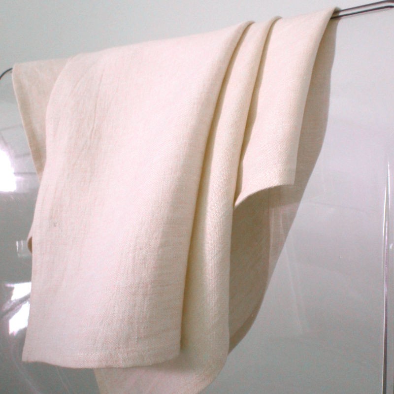 Serviette de table en pur lin crème made in France