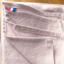 Essuie-main en lin rose Made in France