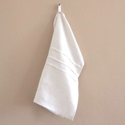 Essuie-main serviette blanc plissé Elegance