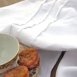 Serviette plissée blanc made in France