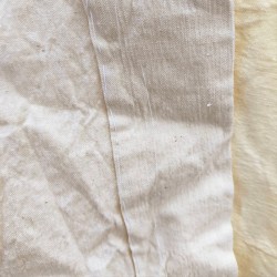 revers du Drap plat ancien en chanvre écru