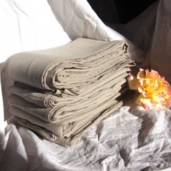 Drap plat chanvre naturel grège confectionné en France