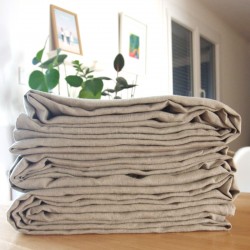 Drap plat chanvre naturel beige naturel sans teinture