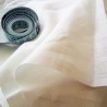 Tissu 100 % chanvre blanc 285 cm de largeur tissé en Europe