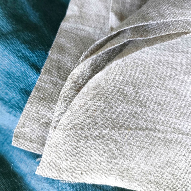 Coupons de tissu en pur chanvre pur et naturel grège