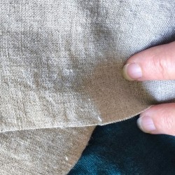 Coupons de tissu en pur chanvre pur et naturel gris beige