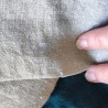 Coupons de tissu en pur chanvre pur et naturel gris beige
