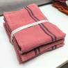 Torchon de cuisine Charvet Editions couleur rose pétale en pur lin épais