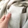 Tissu en pur chanvre couleur avoine