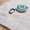 macro de tissu en pur chanvre couleur avoine