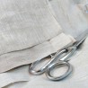 Tissu en pur chanvre couleur avoine gris et beige clair mélangés