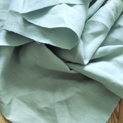 Tissu 100% lin vert clair laize de 290 cm de largeur