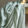 Tissu coupe au mètre 100% lin lavé vert clair