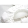 Drap-housse élastiqué en PUR LIN blanc lavé avec son élastique