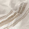 Drap ajouré en lin blanc