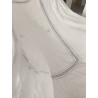 Drap blanc en lin travaillé et brodé GG