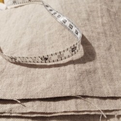 Coupons de tissu 100 % lin naturel grège lavé brut