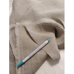 Coupons de tissu 100 % lin naturel beige brut