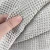 Tissu nid d’abeille 100 % lin naturel 140 cm vendu au mètre