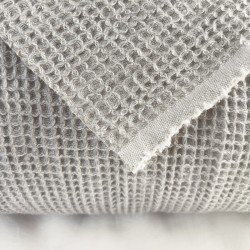 Tissu nid d’abeille 100 % lin naturel 140 cm vendu au mètre