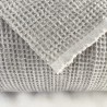 Tissu nid d’abeille 100 % lin naturel 140 cm vendu au mètre