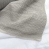 Tissu nid d’abeille 100 % lin naturel 140 cm vendu au mètre