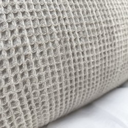 Tissu nid d’abeille 100 % lin naturel 140 cm vendu au mètre