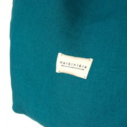 Sac en lin bleu paon fabriqué en Haute-Savoie