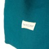 Sac en lin bleu paon fabriqué en Haute-Savoie