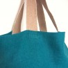 Sac en lin bleu paon fabriqué en Haute-Savoie