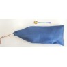 Sac à pain bleu en pur lin francais
