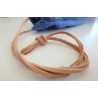Sac à pain en lin bleu et cuir Hélène
