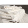 Drap plat en pur lin ivoire