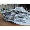 Serviette de table en pur lin Zèbre gris