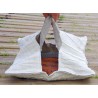 Sac à tarte carré maxi vague en lin écru