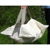 Sac à tarte en lin ivoire et beige